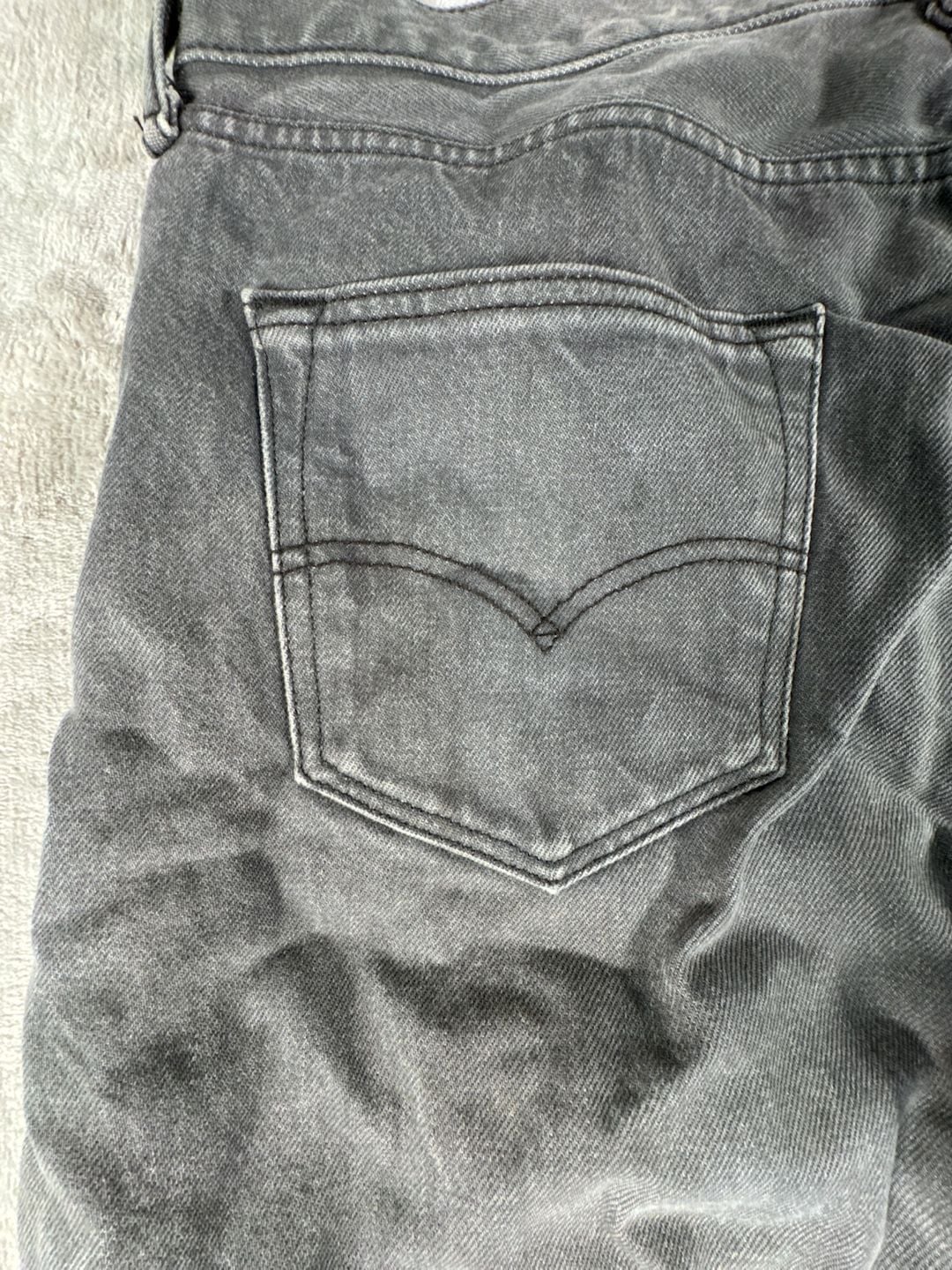 Levi's 501 W34 L32 Gray Denim Jeans Button Fly 10