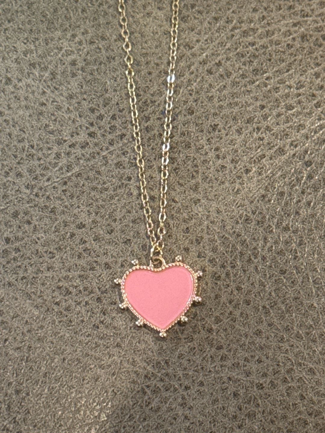Park Lane Gold Chain Pink Enamel Heart Pendant Necklace 3