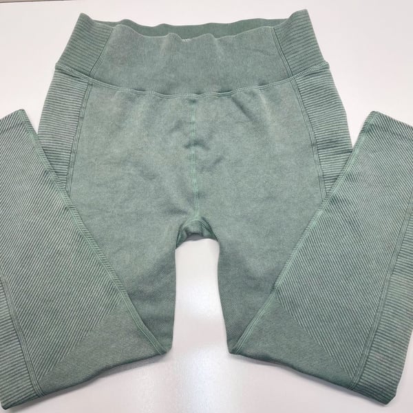 Harmony Balance Leggings Womens Large Cropped Green Stretch Nylon CHB60039