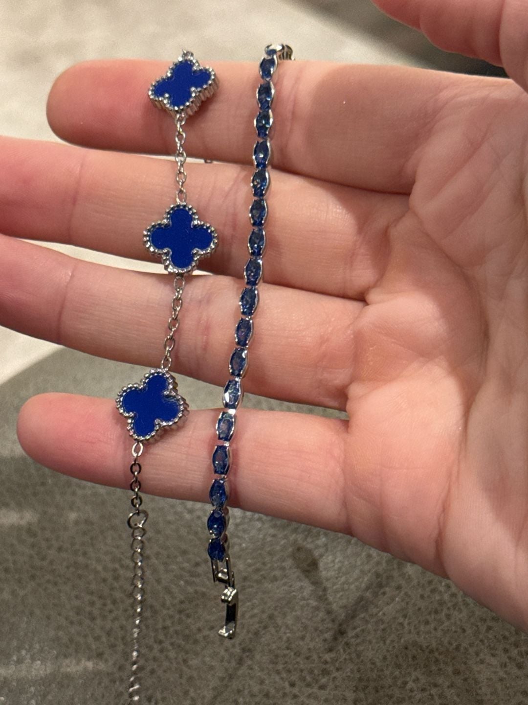 Blue Clover Bracelet Set 1
