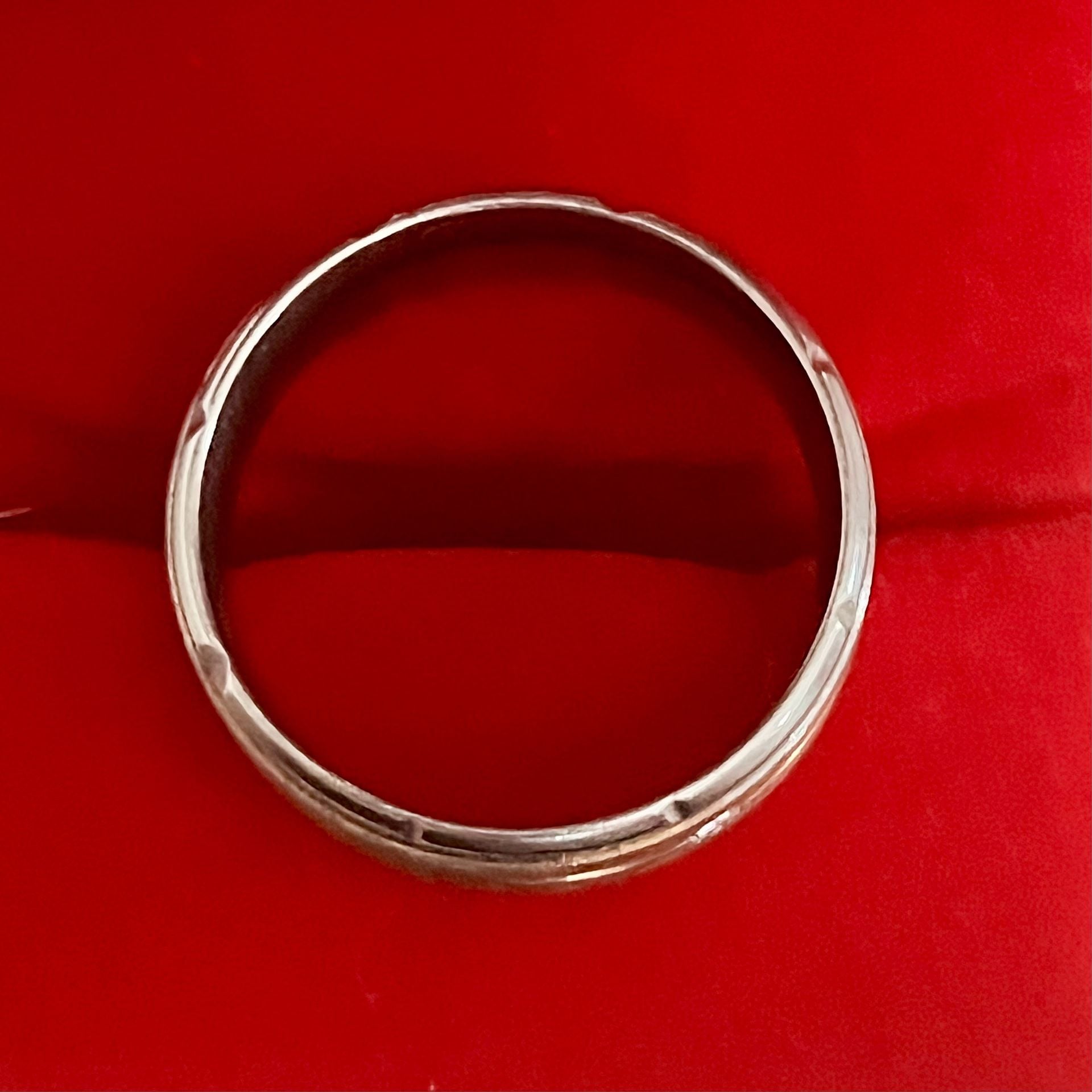 Diamond Channel Set Eternity Band White Gold Plated 4mm Band Size 12 5