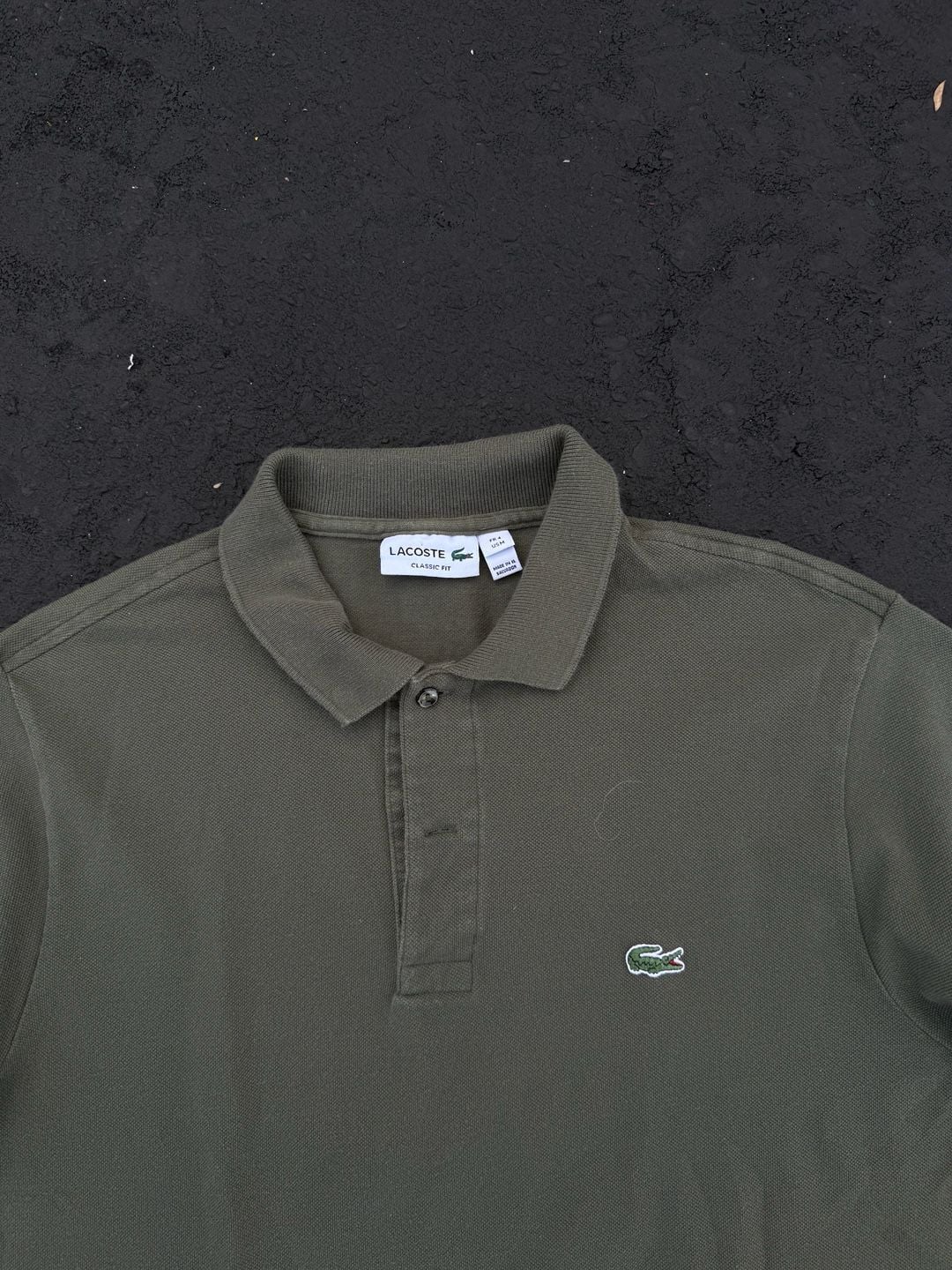 Lacoste Classic Fit Polo Shirt Size US M FR 4 Olive Green Short Sleeve 2
