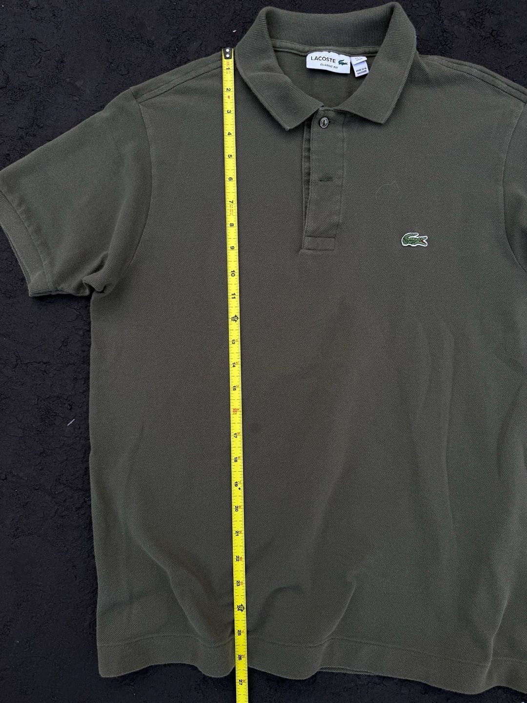 Lacoste Classic Fit Polo Shirt Size US M FR 4 Olive Green Short Sleeve 4