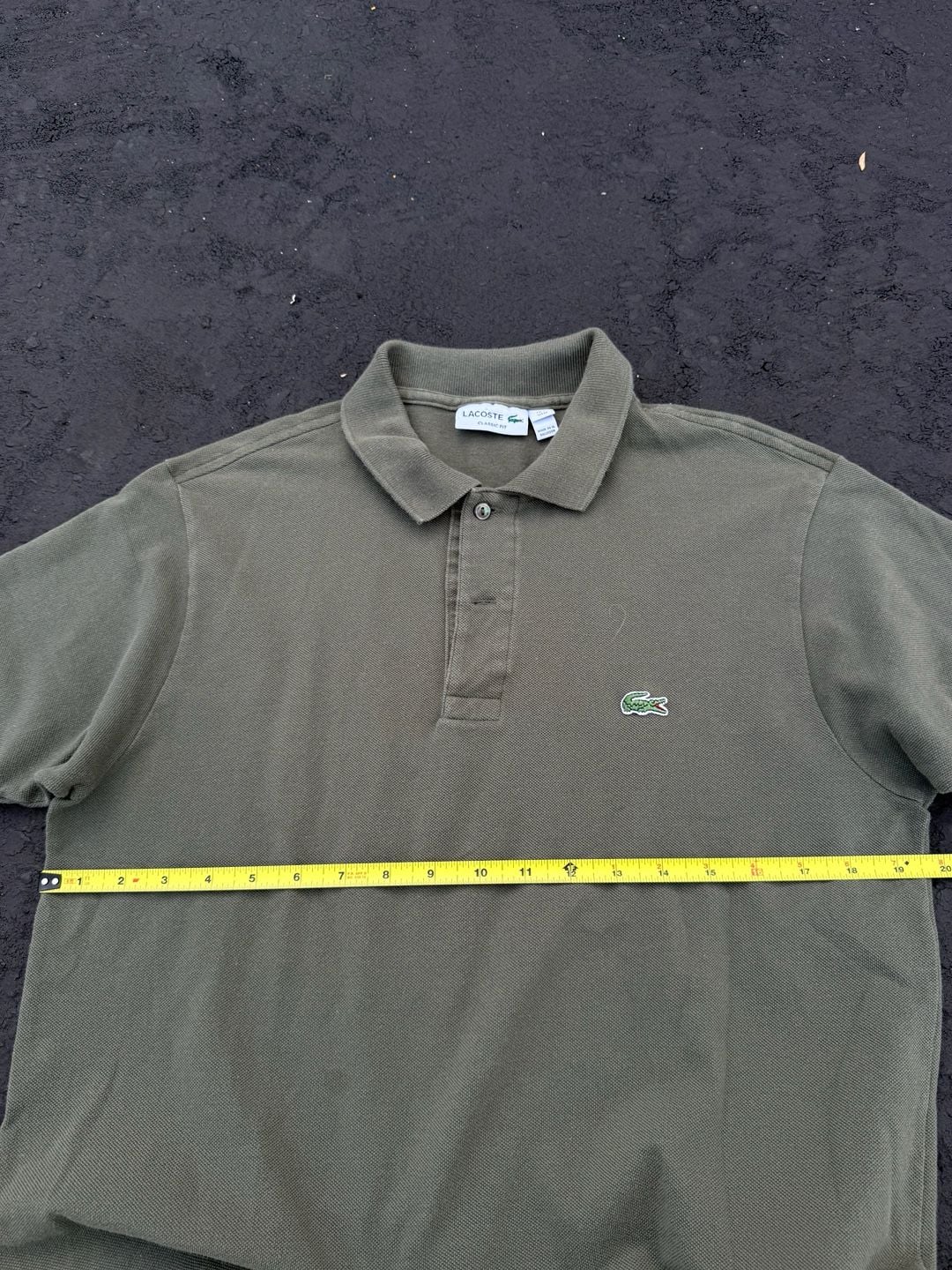 Lacoste Classic Fit Polo Shirt Size US M FR 4 Olive Green Short Sleeve 5