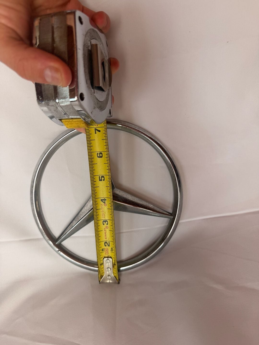 Mercedes-Benz Hood Grille Star Emblem Chrome 7 Inch 3
