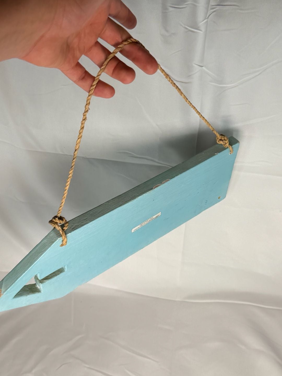Wooden Beach Arrow Wall Sign Blue Hanging Decor 15 Inch 4