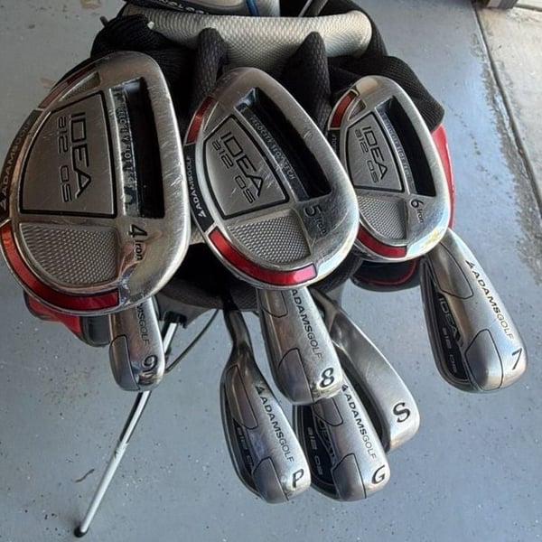 Adams Golf Idea 212 05 Iron Set LH4 Iron to 9 Iron and Wedge King Snake SW , Ping putter