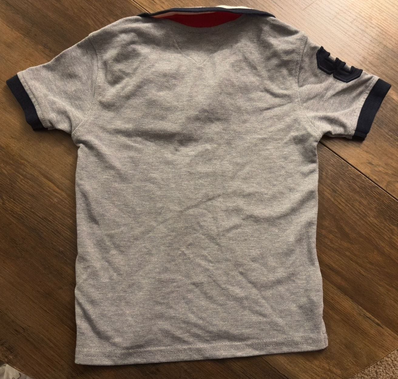 Tommy Hilfiger Polo Shirt Size 2T Gray Big H Logo Short Sleeve 4
