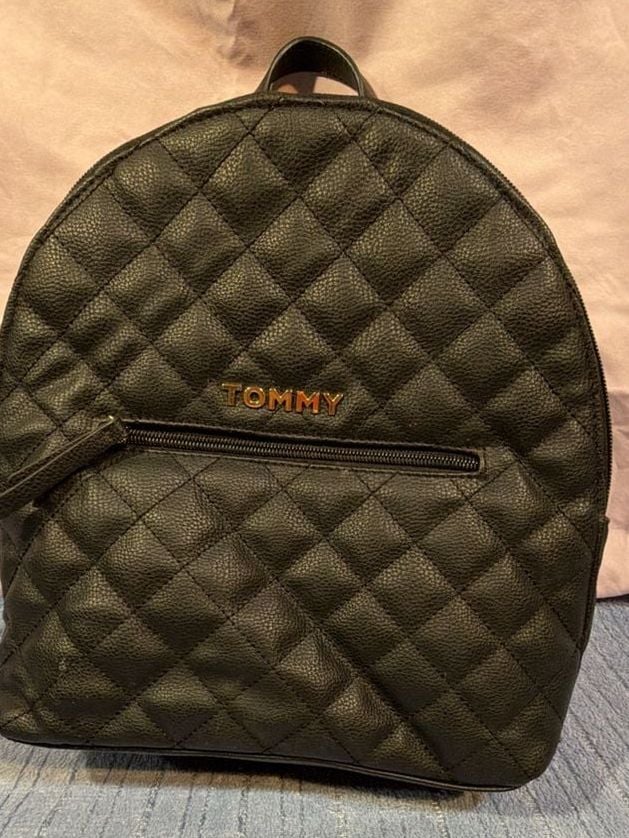 Tommy Hilfiger Quilted Black Backpack 2