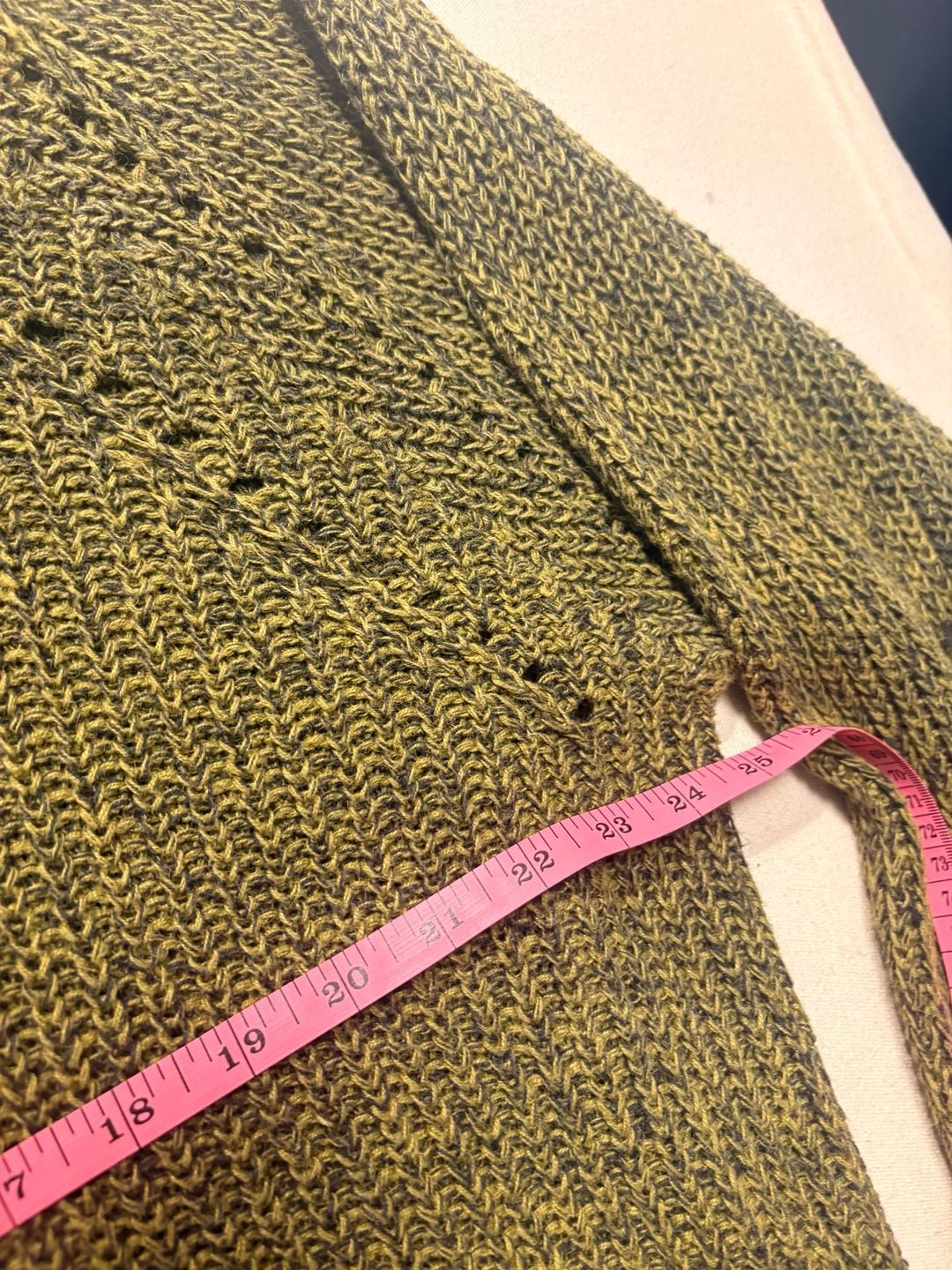 Vintage Collections Plus Sweater Size 42/22W Green Cotton Ramie Knit Pullover 7