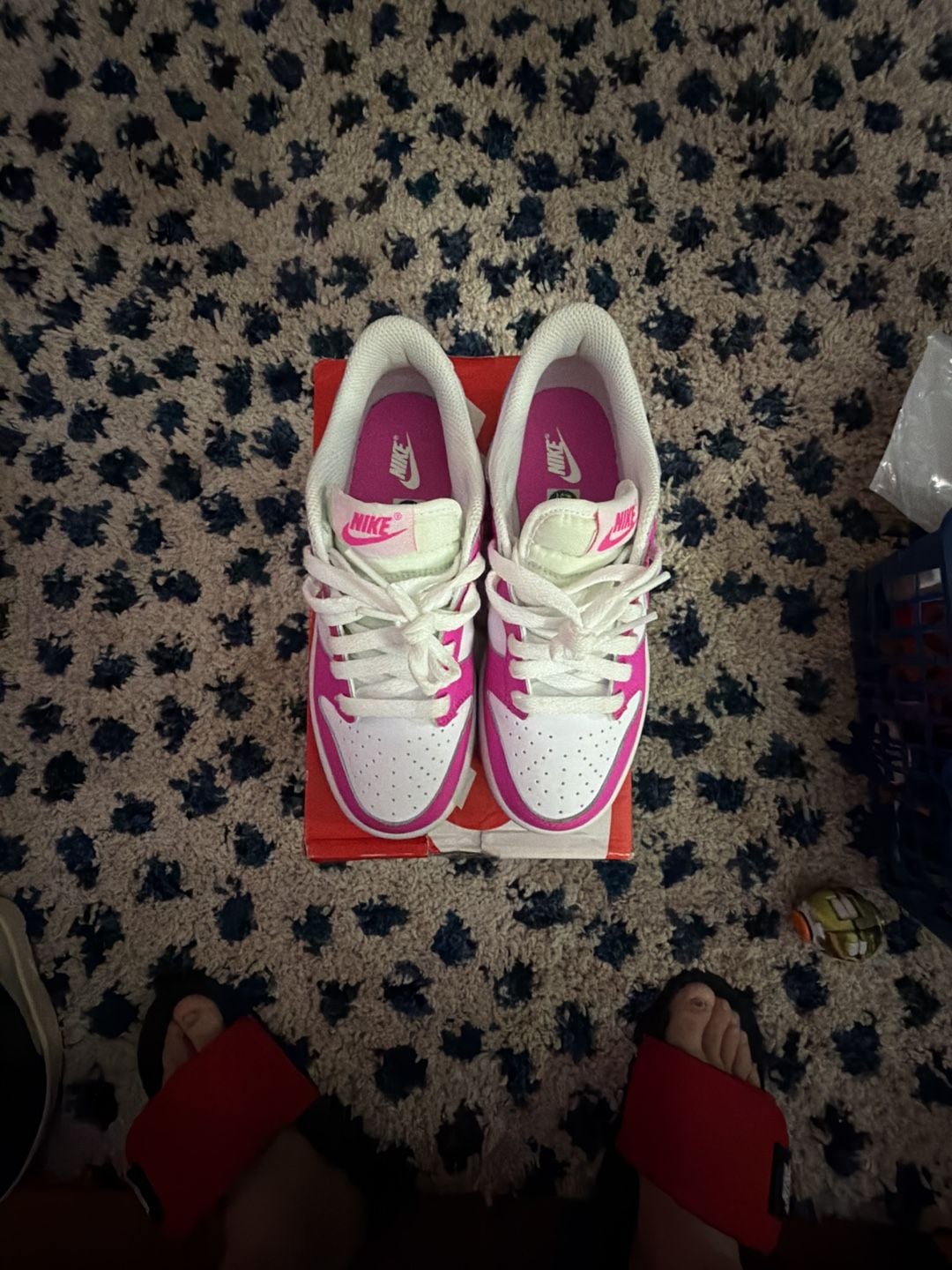 Nike Dunk Low GS Active Fuchsia/White/Pink,Sneakers Size 4.5Y or 6 W 6