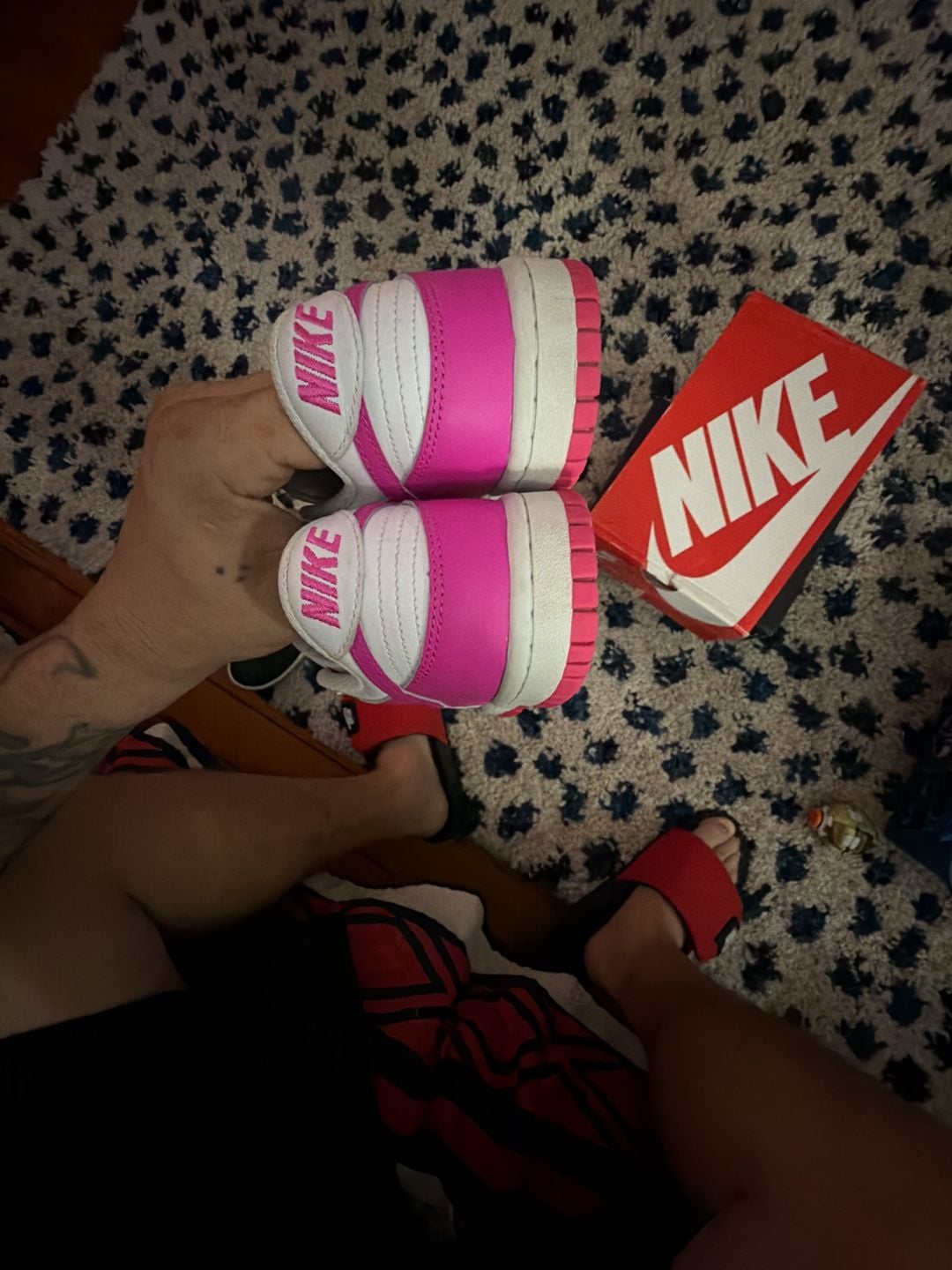 Nike Dunk Low GS Active Fuchsia/White/Pink,Sneakers Size 4.5Y or 6 W 8