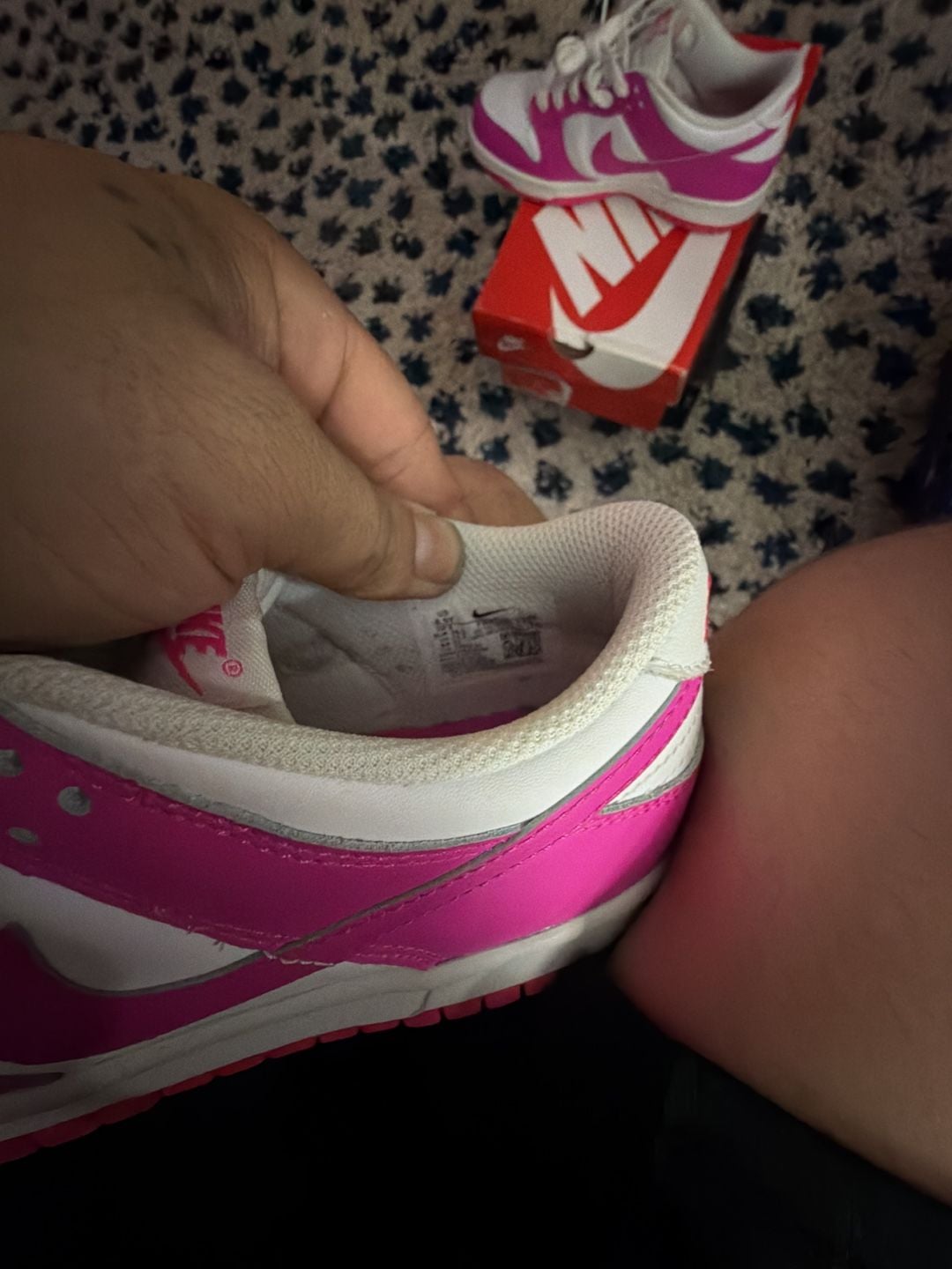 Nike Dunk Low GS Active Fuchsia/White/Pink,Sneakers Size 4.5Y or 6 W 11