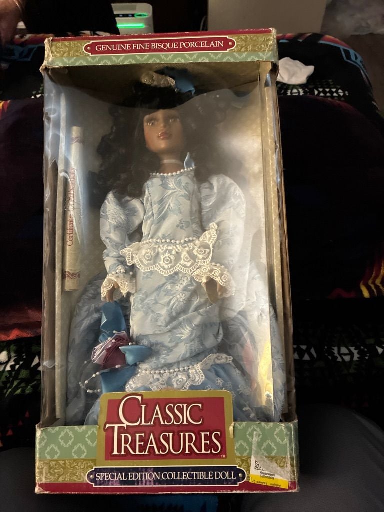 Classic Treasures Special Edition Collectible Porcelain Doll in Blue Dress 1