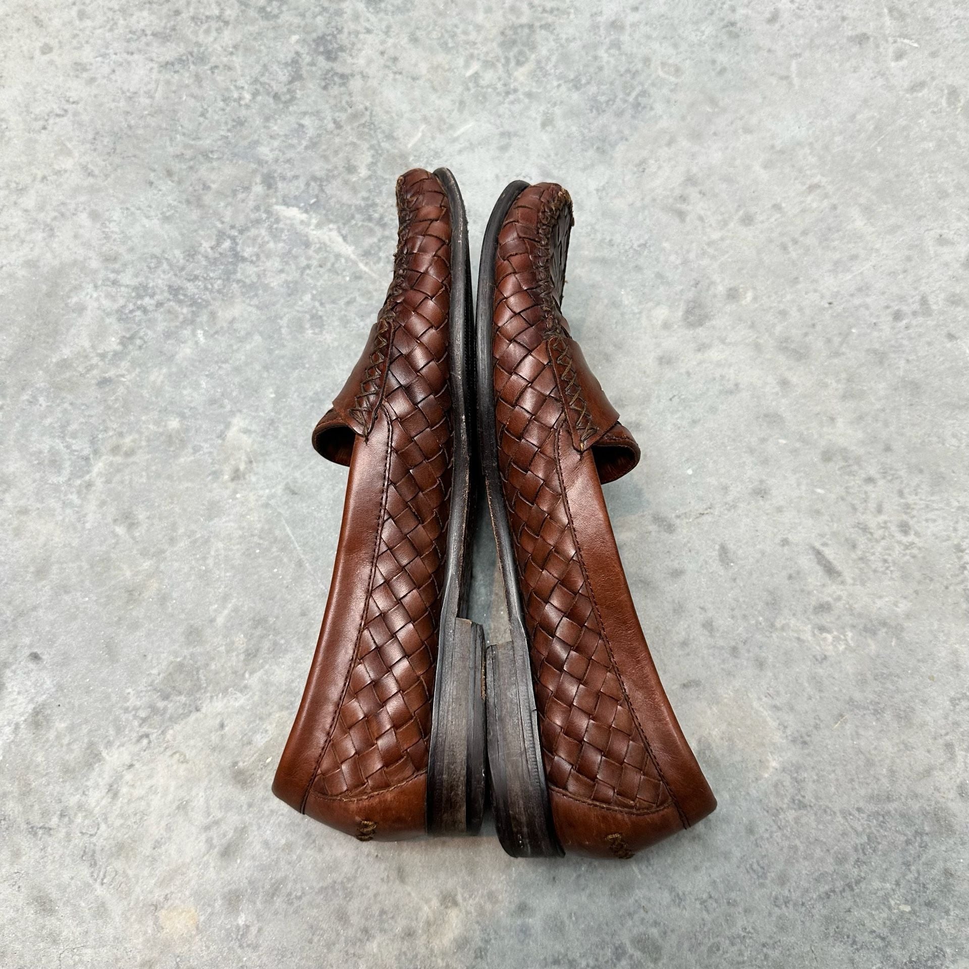 Cole Haan Woven Leather Penny Loafers - Size 9.5D 5