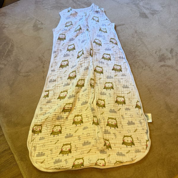 Tado Muslin Sleeping Sack Size XL Owl Muslin Cotton Wearable Blanket