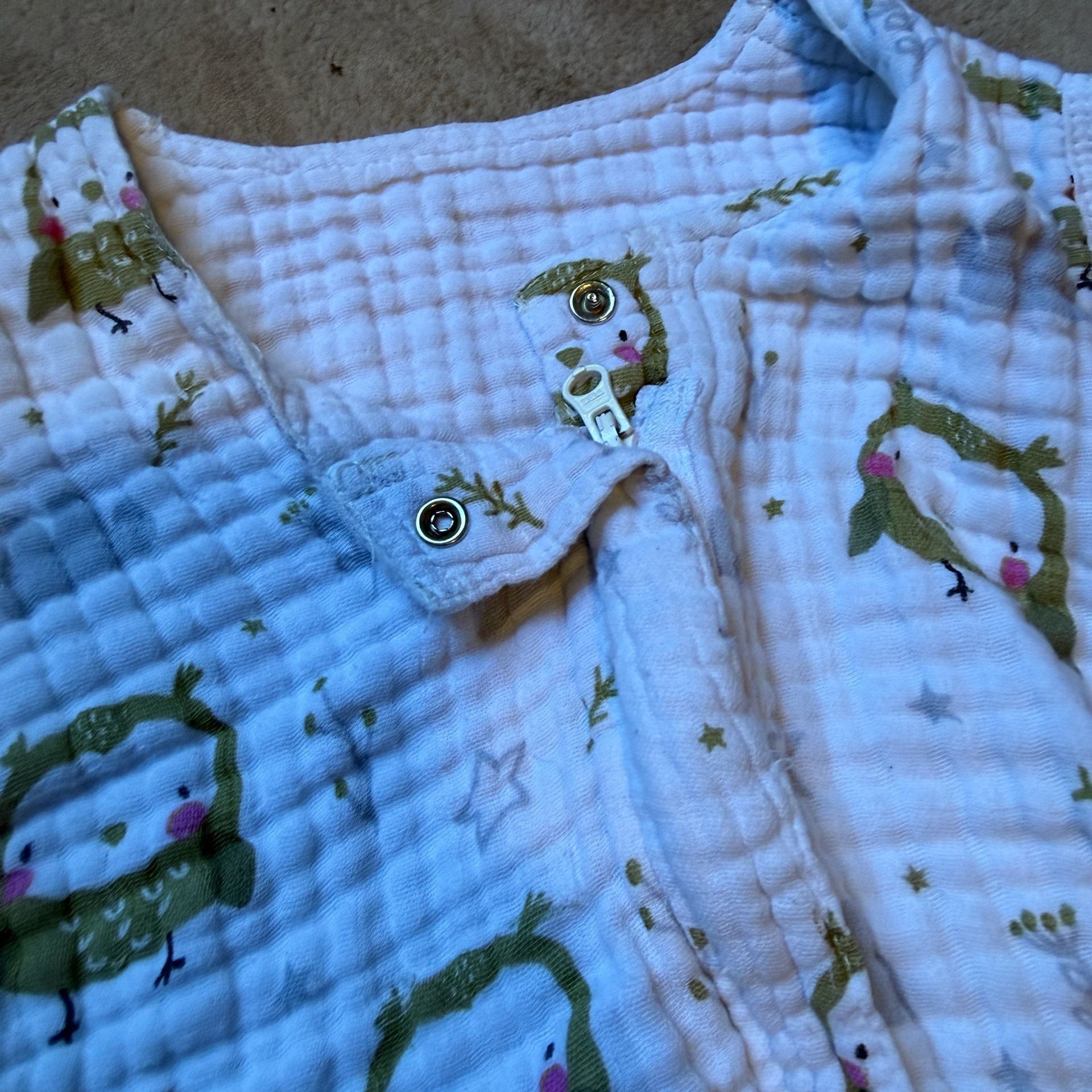 Tado Muslin Sleeping Sack Size XL Owl Muslin Cotton Wearable Blanket 4
