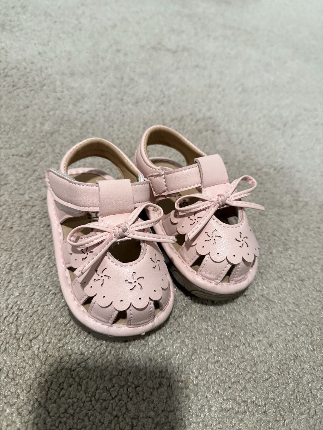 XiaoMika Kids Sandals Size 20 Pink Bow Hollow Out Summer Toddler Shoes 3