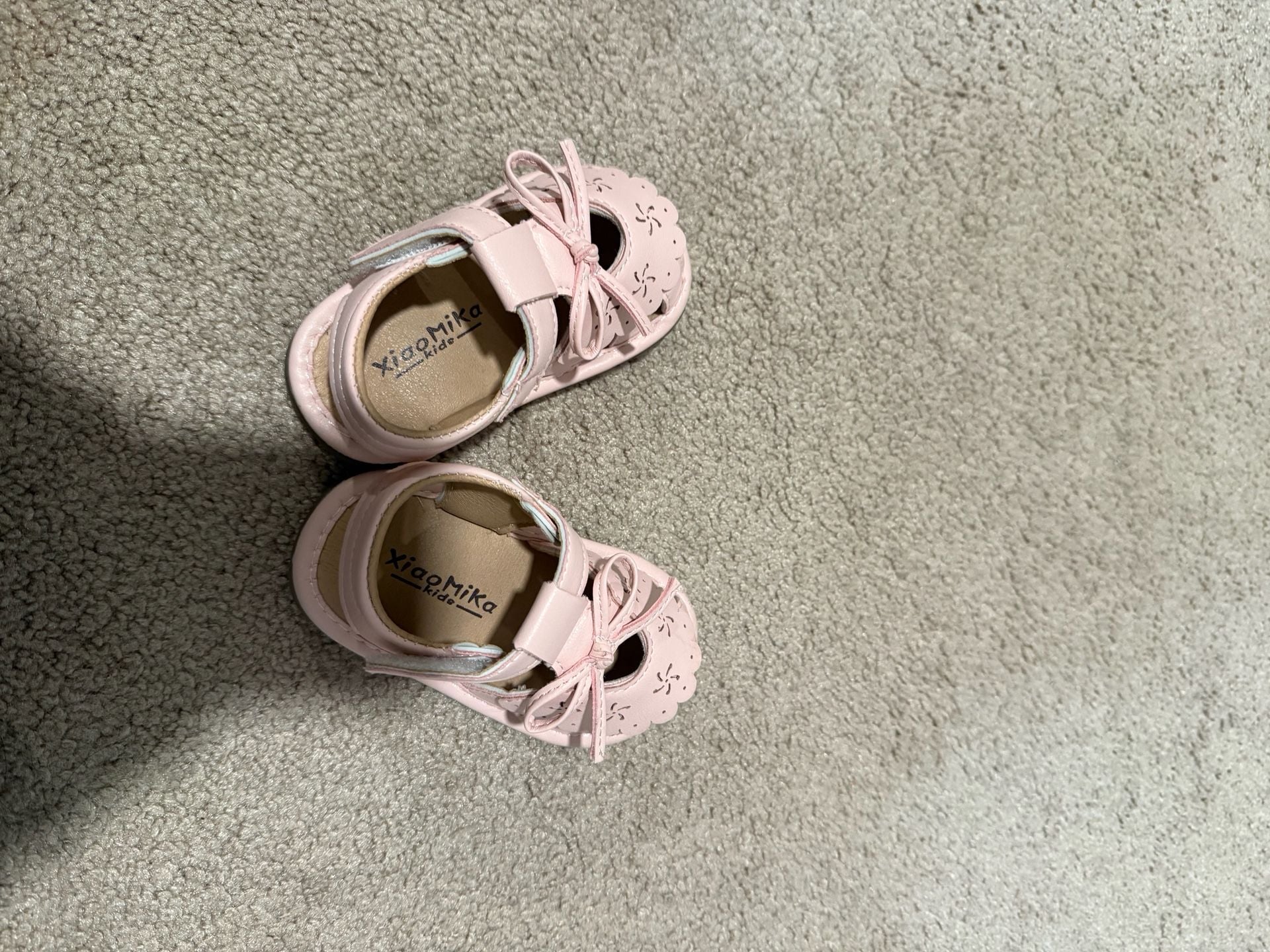 XiaoMika Kids Sandals Size 20 Pink Bow Hollow Out Summer Toddler Shoes 5