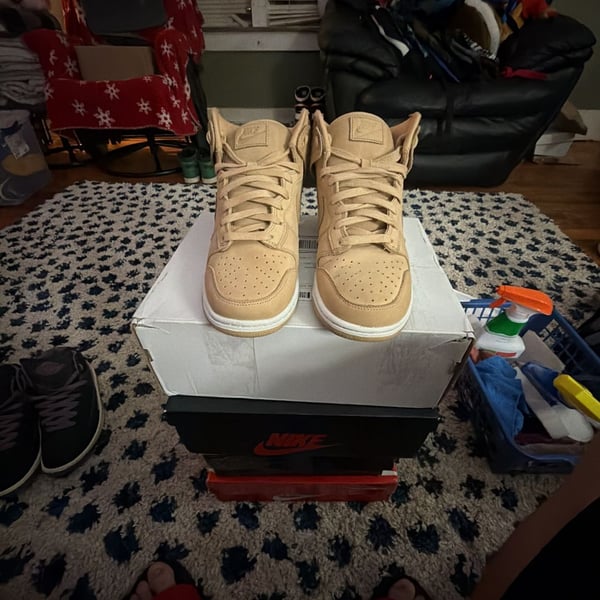 Nike Dunk High Premium Vachetta Tan/Tan Leather Size 8.5 W or 7 M