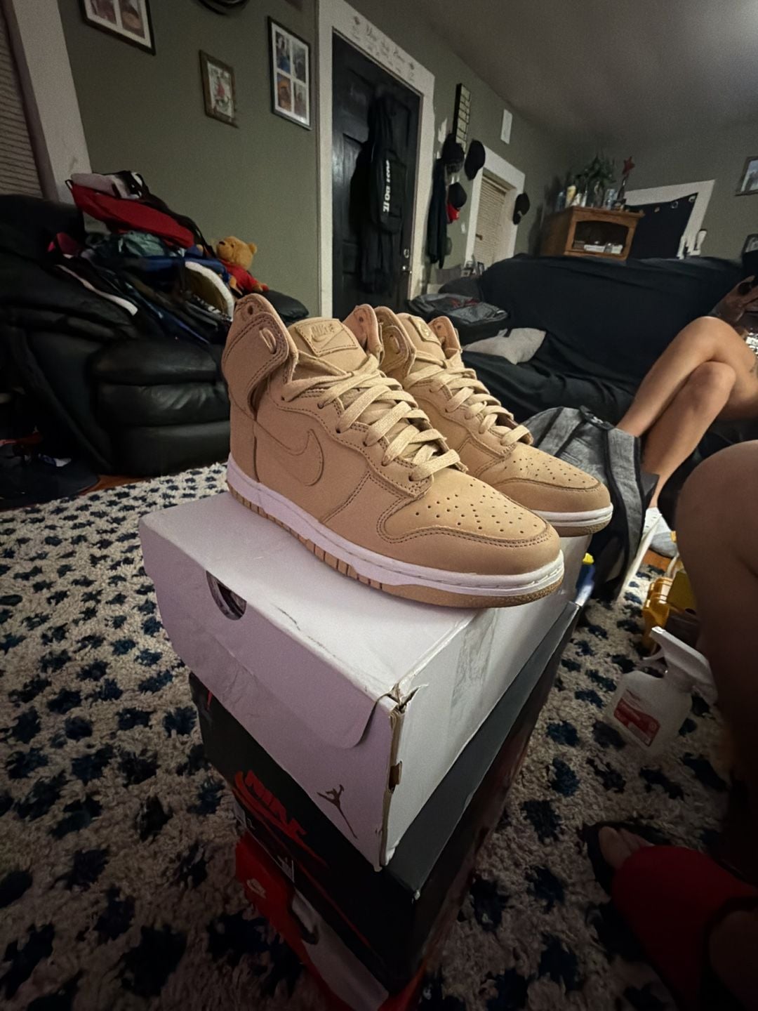 Nike Dunk High Premium Vachetta Tan/Tan Leather Size 8.5 W or 7 M 4