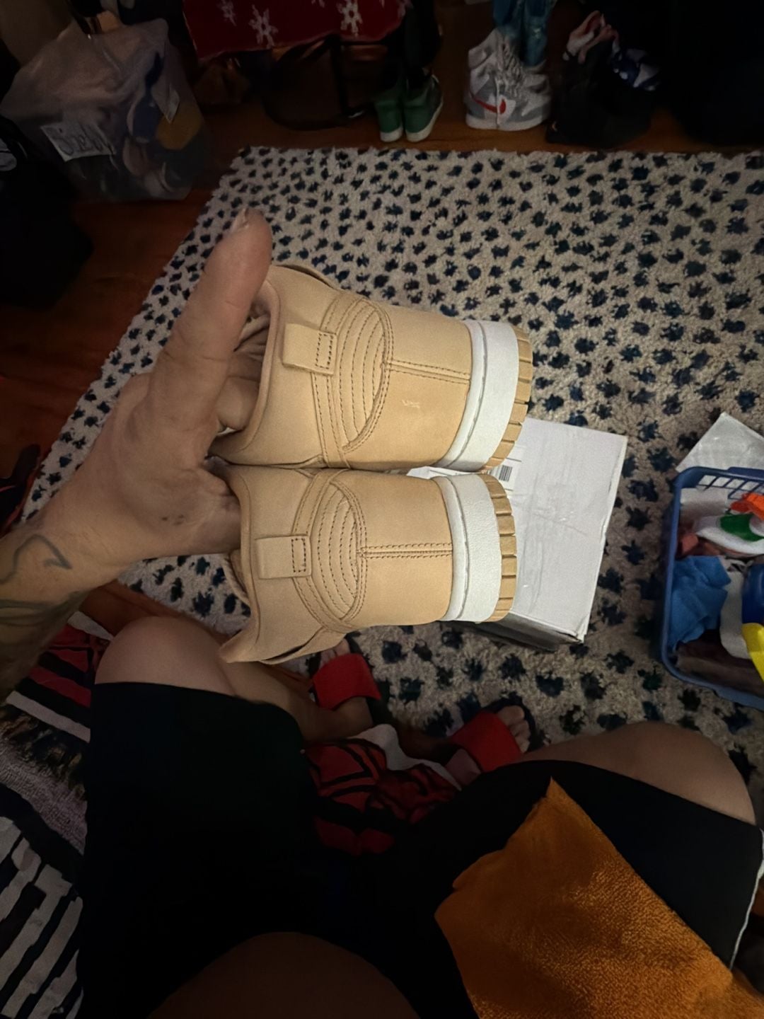 Nike Dunk High Premium Vachetta Tan/Tan Leather Size 8.5 W or 7 M 6