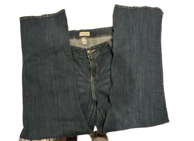 Venezia Jeans Size 22 Dark Wash Denim Embellished Studded Flare 9