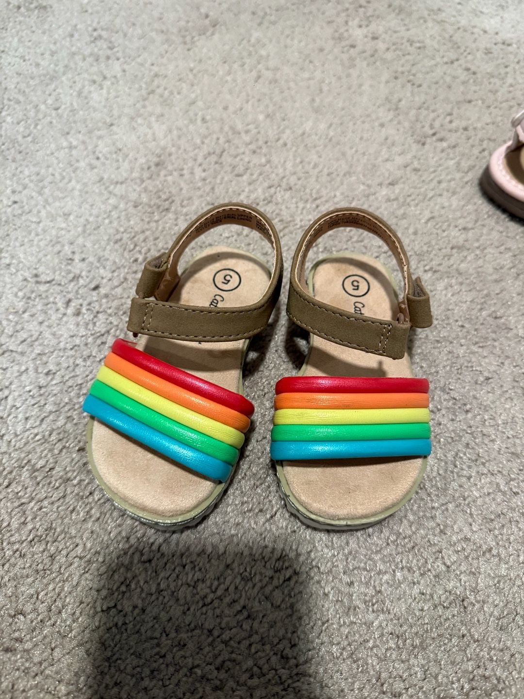 Cat & Jack Rainbow Sandals Size 5 Toddler Girls 3