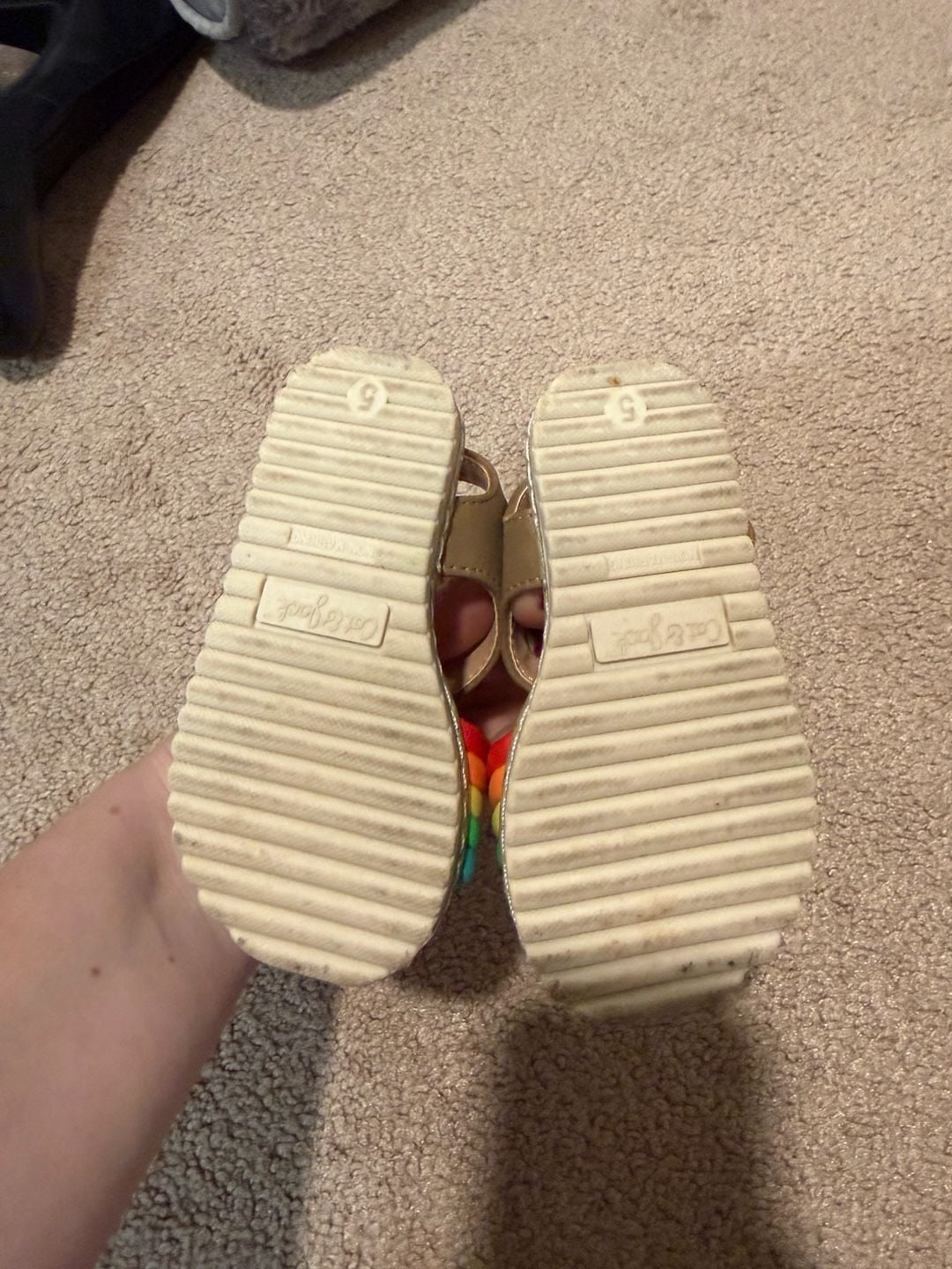 Cat & Jack Rainbow Sandals Size 5 Toddler Girls 5
