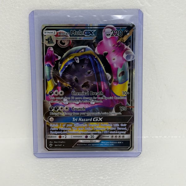 Pokemon Alolan Muk GX 84/147 Burning Shadows Ultra Rare