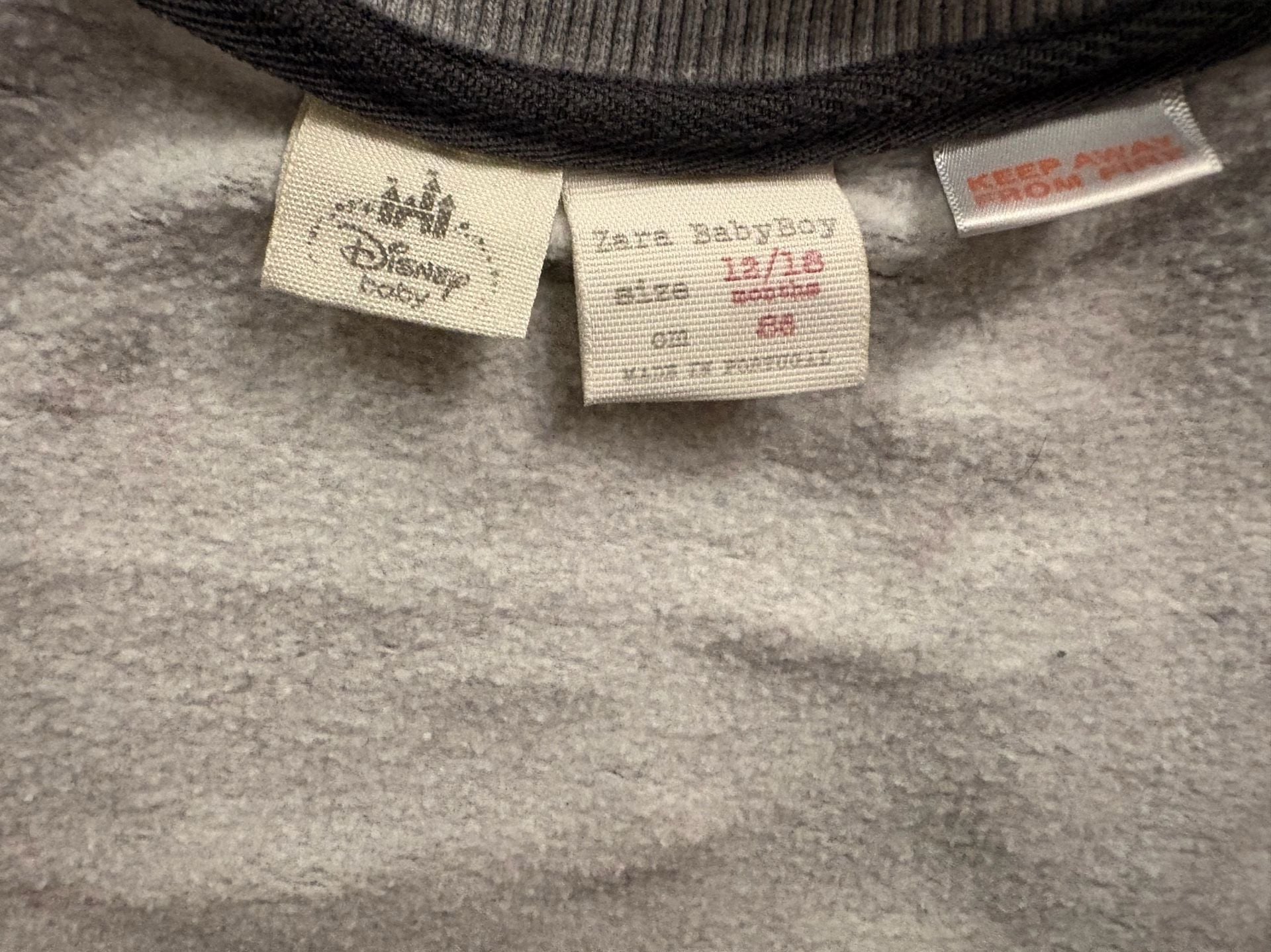 Zara Babyboy Disney Mickey Mouse Sweatshirt Size 12/18 Months 3