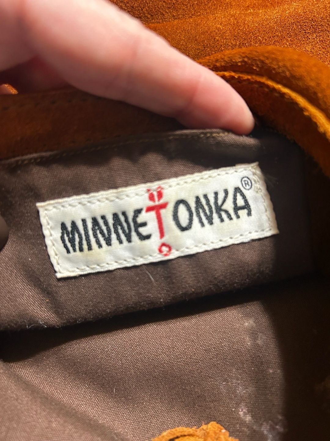 Minnetonka Suede Fringe Shoulder Bag Brown Multi Woven Boho Hippie 8