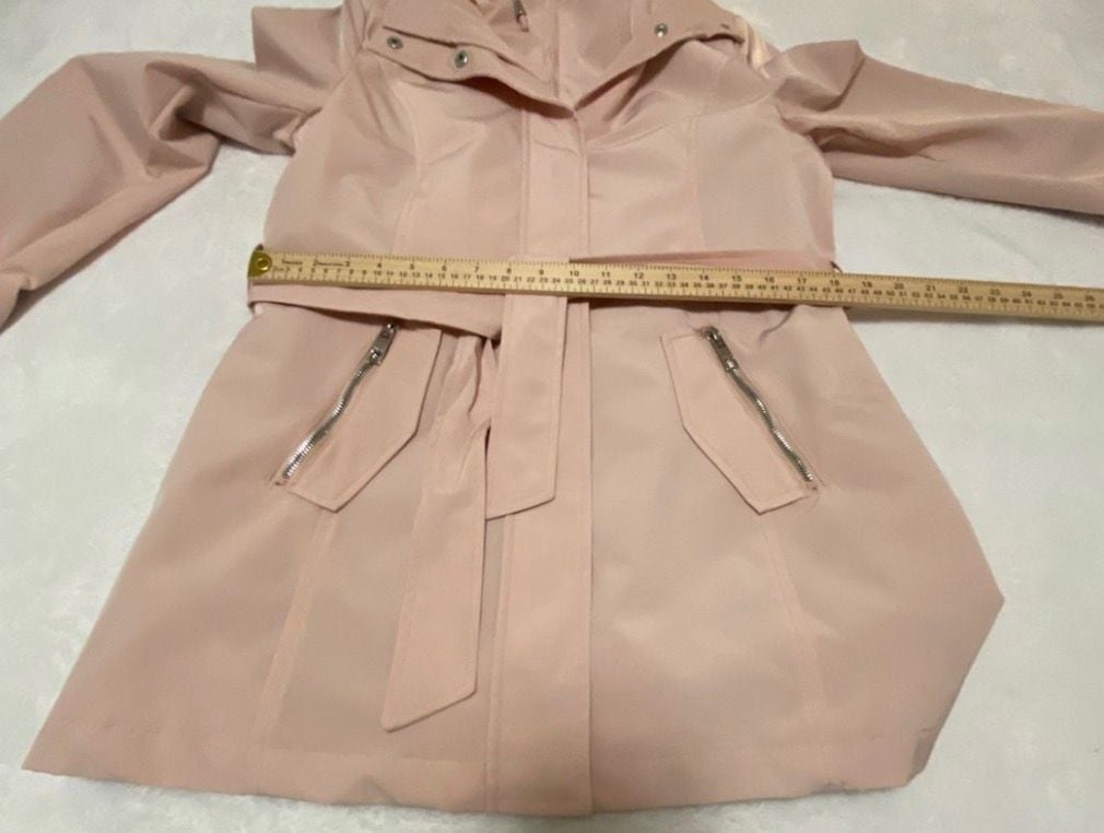 Nautica Women's Belted Hooded Raincoat Jacket 7
