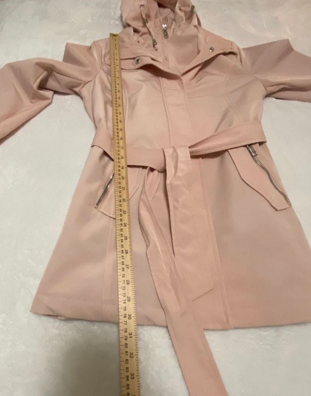 Nautica Women's Belted Hooded Raincoat Jacket 9