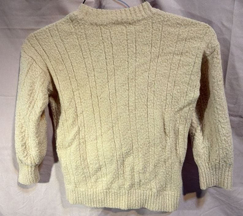 Abercrombie Kids Cardigan Sweater Size 5/6 Cream Knit 4