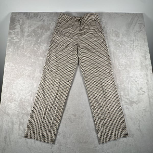 Massimo Dutti Houndstooth Pants Brown Black White