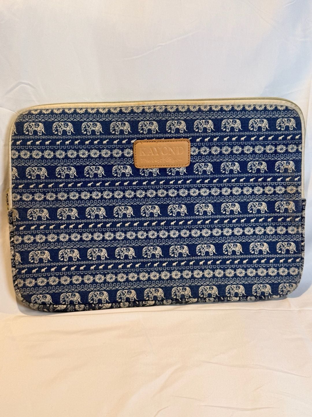 Kayond Laptop Sleeve Blue Elephant Canvas Case 1