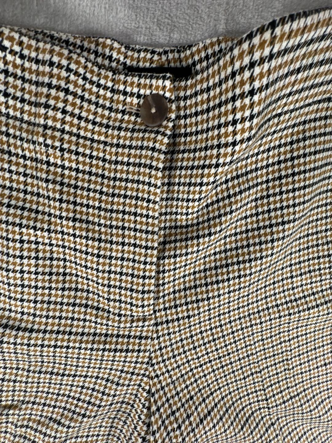 Massimo Dutti Houndstooth Pants Brown Black White 3