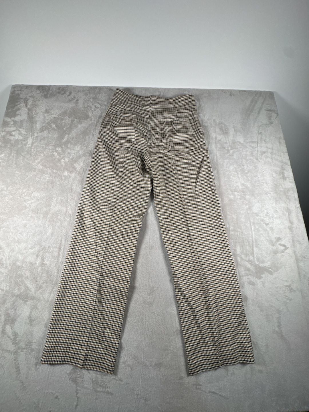 Massimo Dutti Houndstooth Pants Brown Black White 7