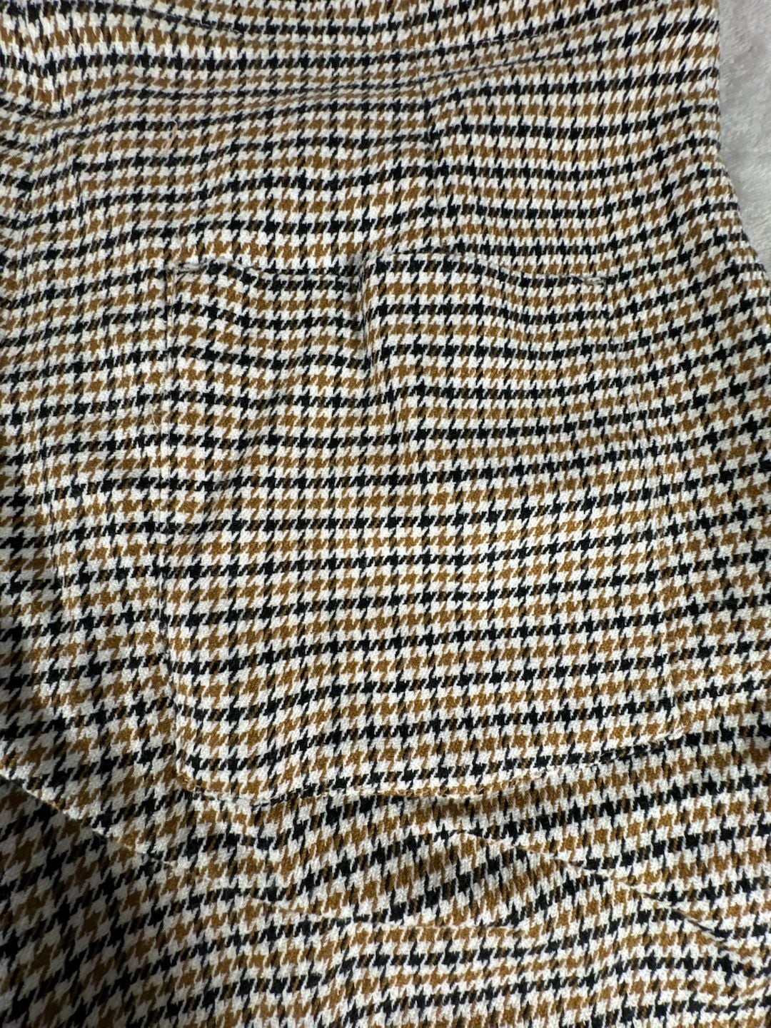 Massimo Dutti Houndstooth Pants Brown Black White 8