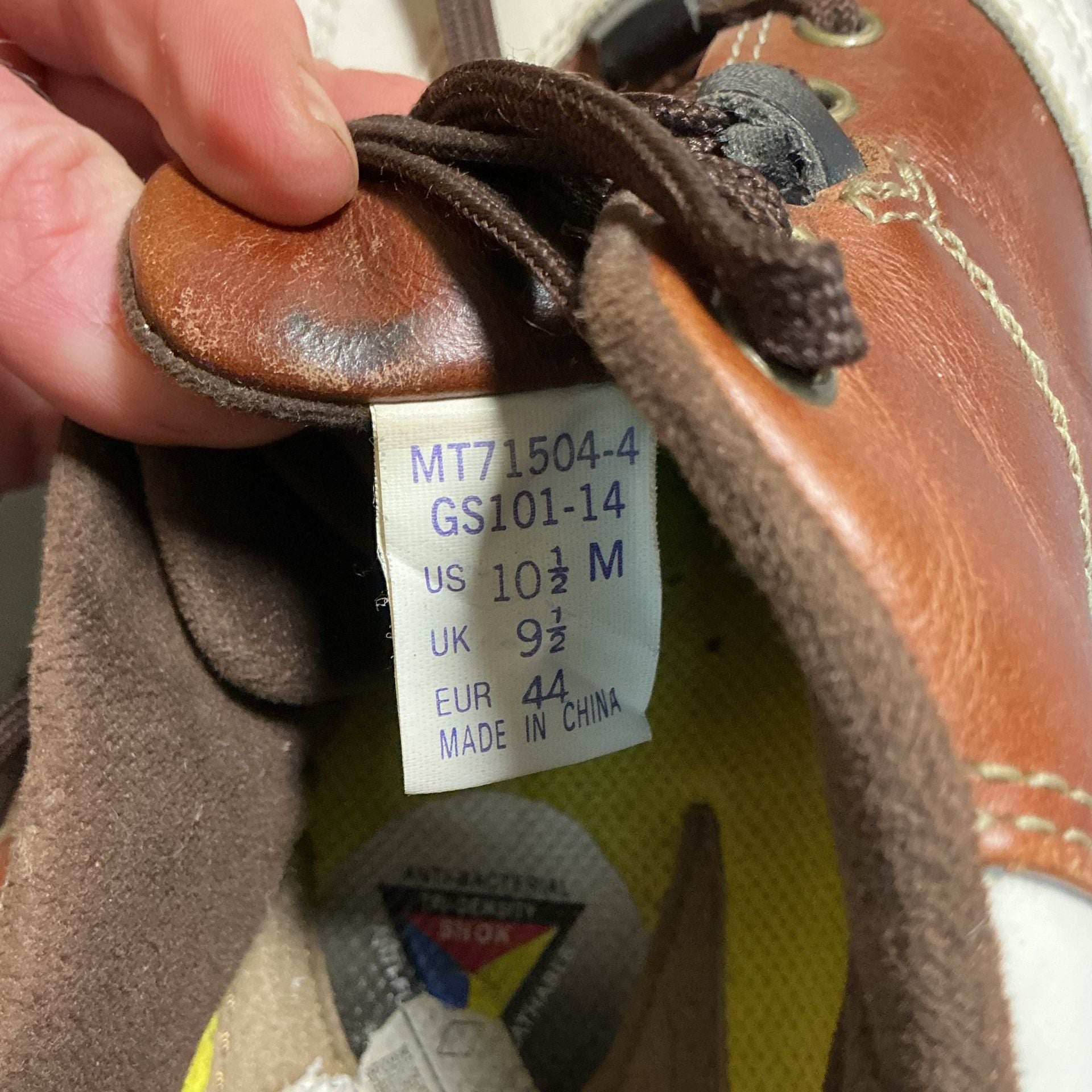 Etonic GS-OK Golf Shoes Size 10.5 M White Brown Leather Goodyear 6