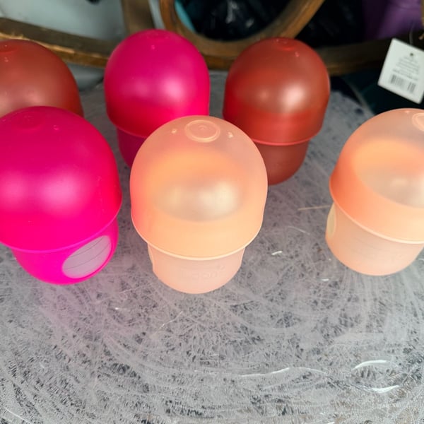 Boon Nursh Silicone Baby Bottle 4oz Pink 6-Piece Lot