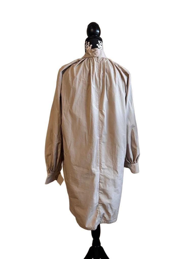 bassike Mock Neck Dress Size 00 Beige Cotton Knee-Length 3