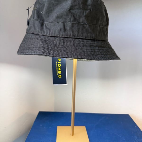 Piombo Bucket Hat Size L Dark Green Cotton