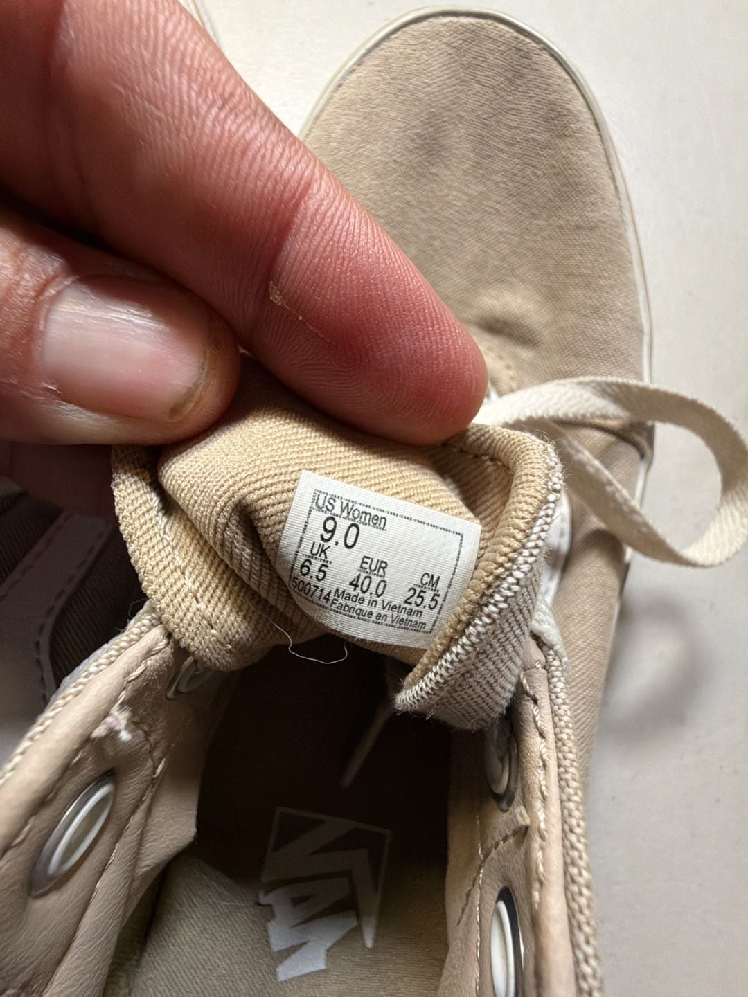 Vans Old Skool Size US Women 9 Tan Canvas Skate Shoes 3