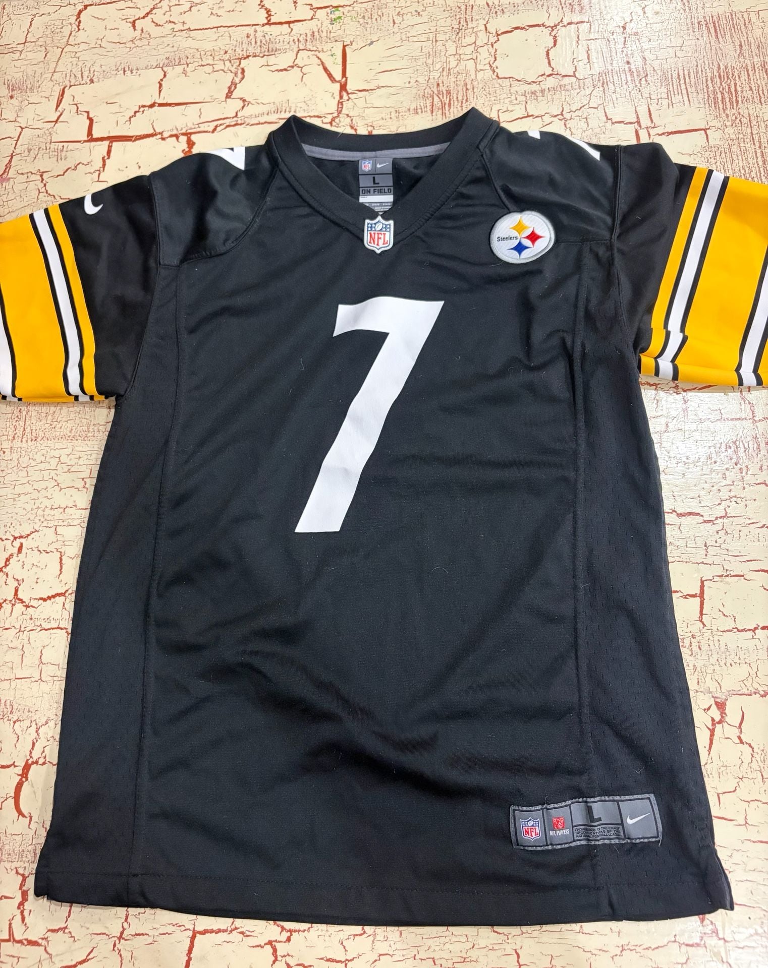 Nike Pittsburgh Steelers Ben Roethlisberger 7 Jersey Size L Youth Black 2