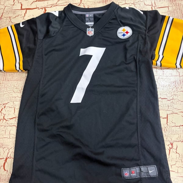 Nike Pittsburgh Steelers Ben Roethlisberger 7 Jersey Size L Youth Black