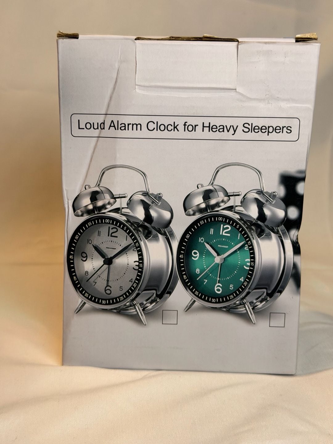 Peakeep Loud Alarm Clock for Heavy Sleepers Blue 2