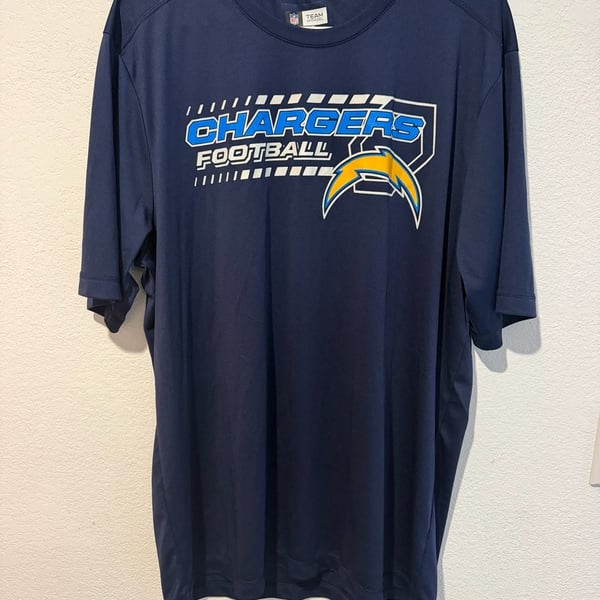NFL Team Apparel Los Angeles Chargers T-Shirt Size XL Blue TX3 Cool