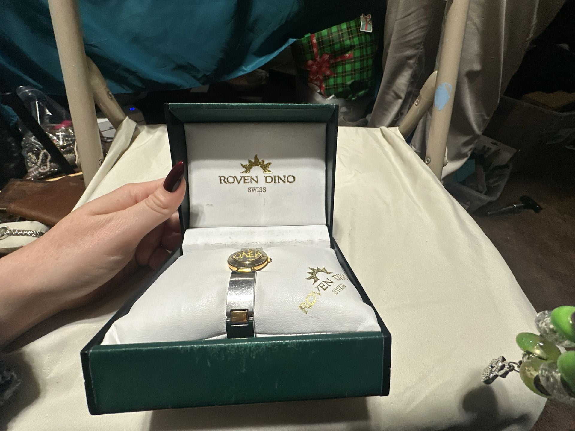Roven Dino Swiss Two-Tone Dress Watch With Box, Papers & Full Links 3